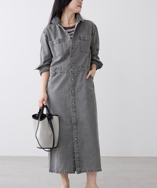 MICA&DEAL(マイカ&ディール)の「【WEB限定カラーあり】デニムワンピース(ワンピース・レディース・ベージュ/ライトブルー/ブラック・FREE)」の20枚目の写真