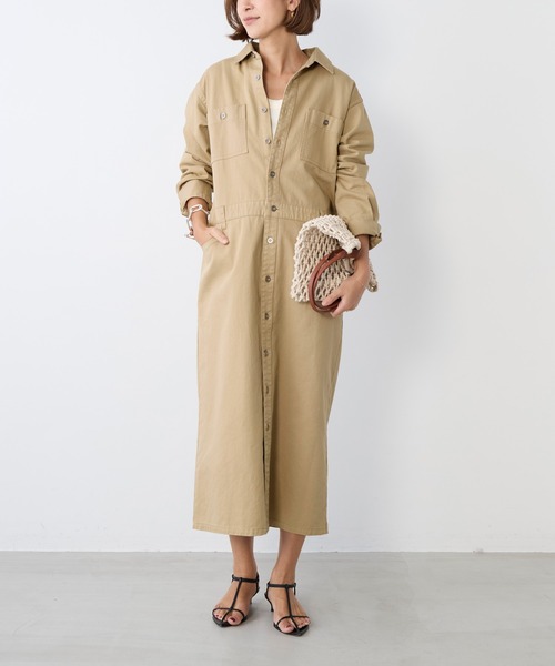 MICA&DEAL（マイカ＆ディール）の「【WEB限定カラーあり】デニムワンピース（ワンピース・レディース・ベージュ/ライトブルー/ブラック・FREE）」の10枚目の写真