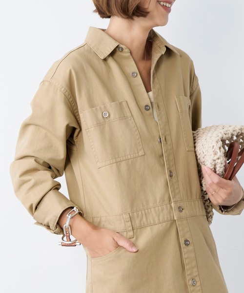 MICA&DEAL（マイカ＆ディール）の「【WEB限定カラーあり】デニムワンピース（ワンピース・レディース・ベージュ/ライトブルー/ブラック・FREE）」の14枚目の写真