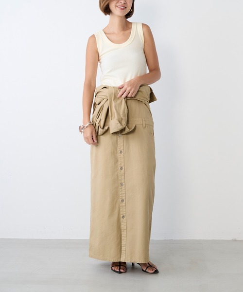 MICA&DEAL（マイカ＆ディール）の「【WEB限定カラーあり】デニムワンピース（ワンピース・レディース・ベージュ/ライトブルー/ブラック・FREE）」の16枚目の写真