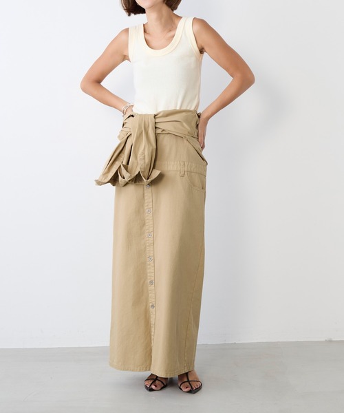 MICA&DEAL（マイカ＆ディール）の「【WEB限定カラーあり】デニムワンピース（ワンピース・レディース・ベージュ/ライトブルー/ブラック・FREE）」の17枚目の写真