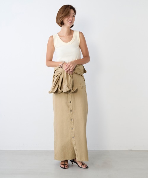 MICA&DEAL（マイカ＆ディール）の「【WEB限定カラーあり】デニムワンピース（ワンピース・レディース・ベージュ/ライトブルー/ブラック・FREE）」の18枚目の写真