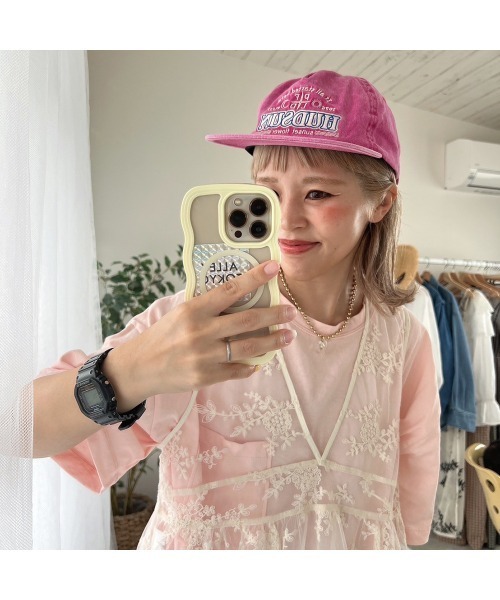Flugge(フラッジー)の「HUDSUN刺繍ピグメントキャップ(キャップ・レディース・ピンク・FREE)」の2枚目の写真