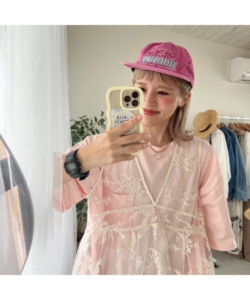 Flugge(フラッジー)の「HUDSUN刺繍ピグメントキャップ(キャップ・レディース・ピンク・FREE)」の3枚目の写真