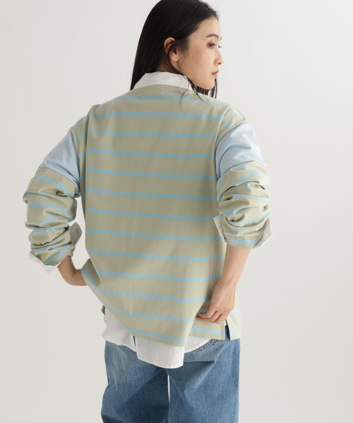 studio CLIP（スタディオクリップ）の「【daily CLIP】ランダムピッチボーダープルオーバー（Tシャツ/カットソー・レディース・ブルー/グレー/ネイビー・FREE）」の13枚目の写真