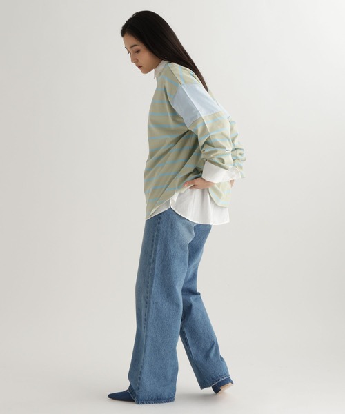 studio CLIP（スタディオクリップ）の「【daily CLIP】ランダムピッチボーダープルオーバー（Tシャツ/カットソー・レディース・ブルー/グレー/ネイビー・FREE）」の15枚目の写真