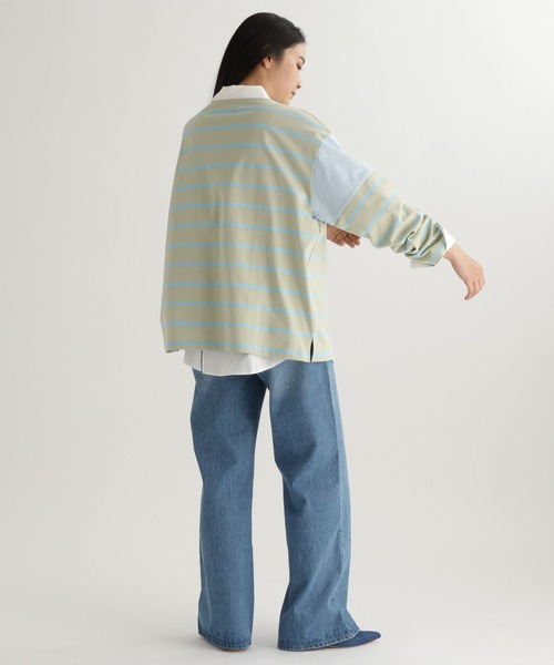 studio CLIP（スタディオクリップ）の「【daily CLIP】ランダムピッチボーダープルオーバー（Tシャツ/カットソー・レディース・ブルー/グレー/ネイビー・FREE）」の16枚目の写真