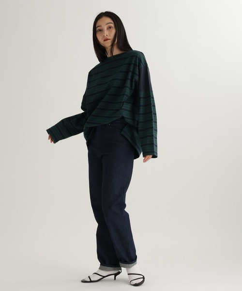 studio CLIP（スタディオクリップ）の「【daily CLIP】ランダムピッチボーダープルオーバー（Tシャツ/カットソー・レディース・ブルー/グレー/ネイビー・FREE）」の19枚目の写真