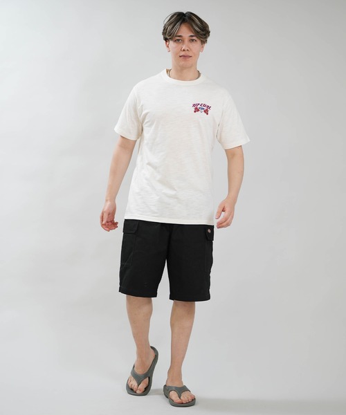 rip curl(リップカール)の「RIP CURL/リップカール メンズ 半袖 スラブTシャツ 69S CORP TEE RCM6S-2111(Tシャツ/カットソー・メンズ・ブラック/ホワイト/グレイッシュブルー・XL/L/M)」の4枚目の写真
