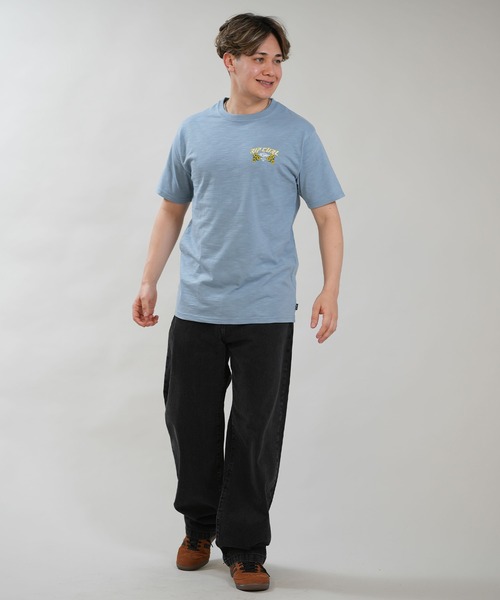 rip curl(リップカール)の「RIP CURL/リップカール メンズ 半袖 スラブTシャツ 69S CORP TEE RCM6S-2111(Tシャツ/カットソー・メンズ・ブラック/ホワイト/グレイッシュブルー・XL/L/M)」の8枚目の写真