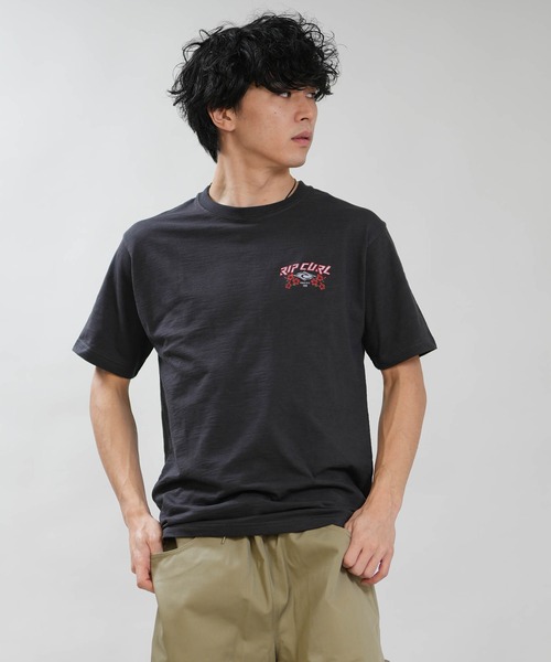 rip curl(リップカール)の「RIP CURL/リップカール メンズ 半袖 スラブTシャツ 69S CORP TEE RCM6S-2111(Tシャツ/カットソー・メンズ・ブラック/ホワイト/グレイッシュブルー・XL/L/M)」の13枚目の写真