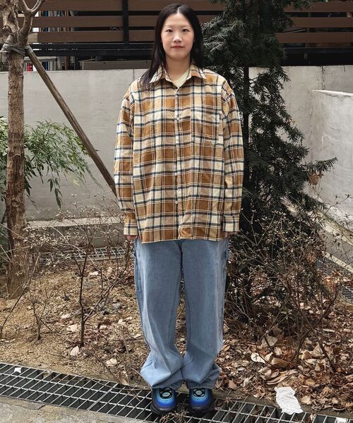 QT8 GARMENTS(キューティーエイトガーメント)の「LB Rustic Core Flannel Check Shirt (Beige)(シャツ/ブラウス・レディース・その他・X-LARGE/LARGE/MEDIUM)」の3枚目の写真