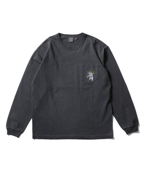 HOUSTON(ヒューストン)の「HOUSTON ピグメント USコットン ロンT(ALASKA)(Tシャツ/カットソー・メンズ・サーモンピンク/ブラック/ターコイズブルー/ナチュラル・X-LARGE/LARGE/XX-LARGE/MEDIUM)」の1枚目の写真