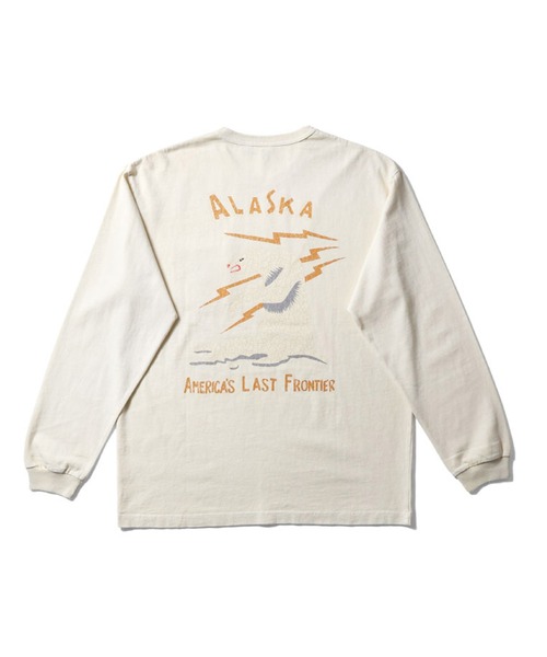 HOUSTON(ヒューストン)の「HOUSTON ピグメント USコットン ロンT(ALASKA)(Tシャツ/カットソー・メンズ・サーモンピンク/ブラック/ターコイズブルー/ナチュラル・X-LARGE/LARGE/XX-LARGE/MEDIUM)」の6枚目の写真