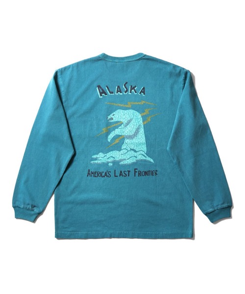 HOUSTON(ヒューストン)の「HOUSTON ピグメント USコットン ロンT(ALASKA)(Tシャツ/カットソー・メンズ・サーモンピンク/ブラック/ターコイズブルー/ナチュラル・X-LARGE/LARGE/XX-LARGE/MEDIUM)」の8枚目の写真