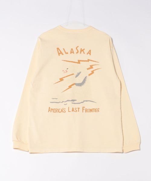 HOUSTON(ヒューストン)の「HOUSTON ピグメント USコットン ロンT(ALASKA)(Tシャツ/カットソー・メンズ・サーモンピンク/ブラック/ターコイズブルー/ナチュラル・X-LARGE/LARGE/XX-LARGE/MEDIUM)」の16枚目の写真