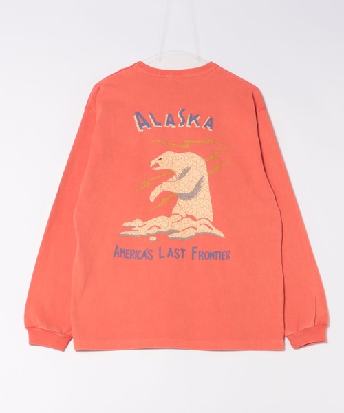 HOUSTON(ヒューストン)の「HOUSTON ピグメント USコットン ロンT(ALASKA)(Tシャツ/カットソー・メンズ・サーモンピンク/ブラック/ターコイズブルー/ナチュラル・X-LARGE/LARGE/XX-LARGE/MEDIUM)」の18枚目の写真