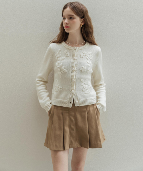 LAUTREDE MIN(ロートルドミン)の「Cozy Ivory knit cardigan(カーディガン/ボレロ・レディース・アイボリー・FREE)」の2枚目の写真