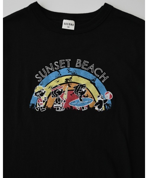 2nd(セカンド)の「ジーンズベーセカンド SUNSET BEACH Tシャツ フリーサイズ(Tシャツ/カットソー・メンズ・オフホワイト/ブラック/パープル・F)」の9枚目の写真