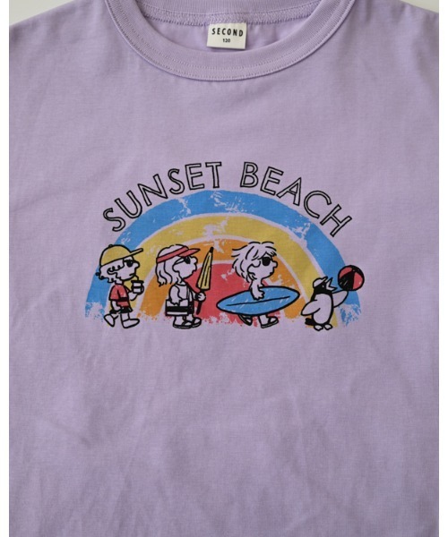 2nd(セカンド)の「ジーンズベーセカンド SUNSET BEACH Tシャツ フリーサイズ(Tシャツ/カットソー・メンズ・オフホワイト/ブラック/パープル・F)」の11枚目の写真