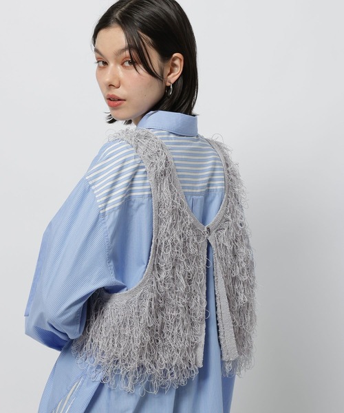 niko and...（ニコアンド）の「クルクルループ2WAYベスト（ベスト・レディース・グレー/アイボリー/ネイビー・FREE）」の4枚目の写真