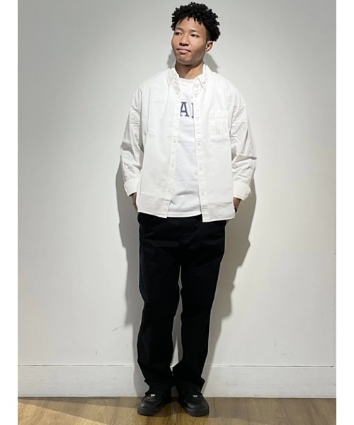 リラックスフィット クロップド ストレートヘム GAPロゴ