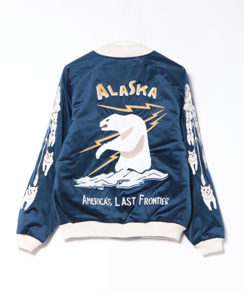 HOUSTON(ヒューストン)の「【HOUSTON/ヒューストン】VELVETEEN SOUVENIR JACKET TIGER ALASKA 51521 51522(スカジャン・メンズ・ブラック系その他/ブルー系その他/ブルー系その他2/ブラック系その他2・LARGE/X-LARGE/MEDIUM)」の20枚目の写真