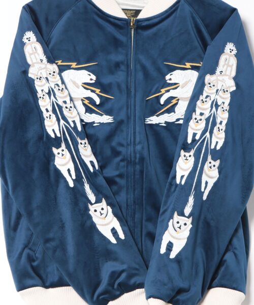 HOUSTON(ヒューストン)の「【HOUSTON/ヒューストン】VELVETEEN SOUVENIR JACKET TIGER ALASKA 51521 51522(スカジャン・メンズ・ブラック系その他/ブルー系その他/ブルー系その他2/ブラック系その他2・LARGE/X-LARGE/MEDIUM)」の22枚目の写真