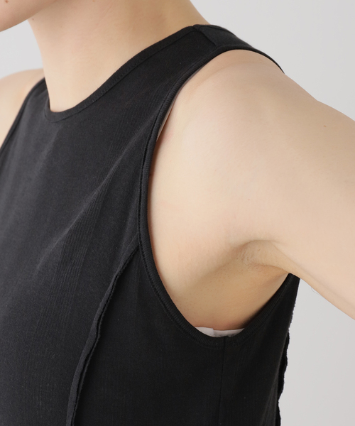 OUTDOOR PRODUCTS（アウトドアプロダクツ）の「miller Light Prib Tank（Tシャツ/カットソー・レディース・イエロー/アイボリー/ブラック/グレー・FREE）」の7枚目の写真