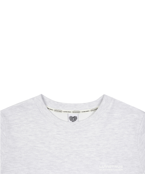 LUVISTRUE(ラヴイズトゥルー)の「BASIC HEART SET UP_TOP(GRAY)(Tシャツ/カットソー・レディース・その他・FREE)」の4枚目の写真