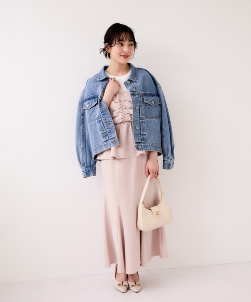 VIS（ビス）の「美easyリネンライクマーメイドスカート/イージーケア・接触冷感・セットアップ対応（スカート・レディース・ピンク/グレー/ブラック/キナリ・M/S/SS/L）」の16枚目の写真