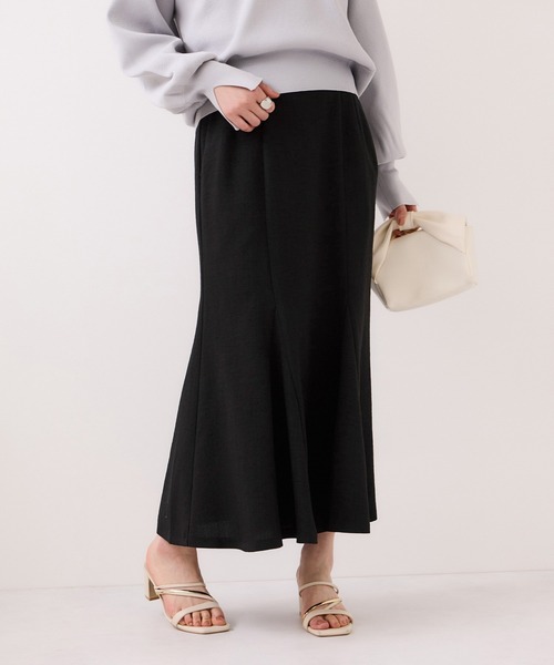VIS（ビス）の「美easyリネンライクマーメイドスカート/イージーケア・接触冷感・セットアップ対応（スカート・レディース・ピンク/グレー/ブラック/キナリ・M/S/SS/L）」の18枚目の写真