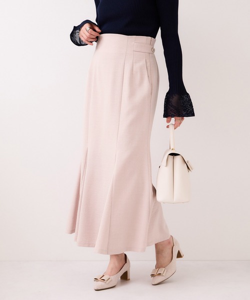 VIS（ビス）の「美easyリネンライクマーメイドスカート/イージーケア・接触冷感・セットアップ対応（スカート・レディース・ピンク/グレー/ブラック/キナリ・M/S/SS/L）」の9枚目の写真
