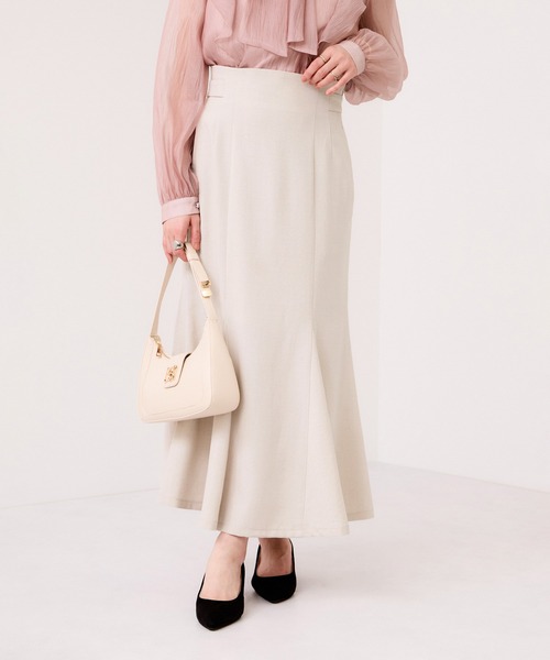 VIS（ビス）の「美easyリネンライクマーメイドスカート/イージーケア・接触冷感・セットアップ対応（スカート・レディース・ピンク/グレー/ブラック/キナリ・M/S/SS/L）」の21枚目の写真