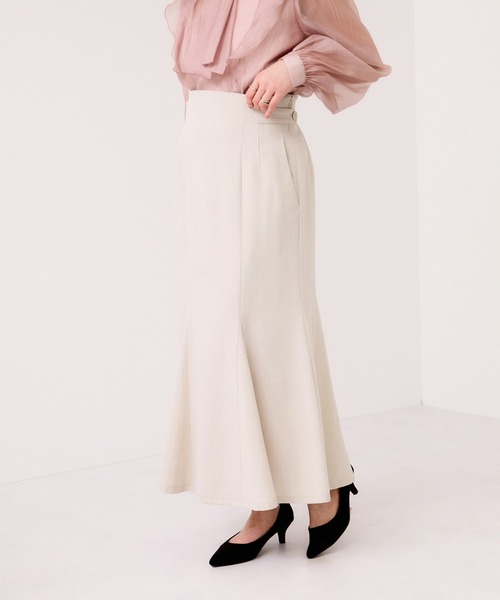 VIS（ビス）の「美easyリネンライクマーメイドスカート/イージーケア・接触冷感・セットアップ対応（スカート・レディース・ピンク/グレー/ブラック/キナリ・M/S/SS/L）」の22枚目の写真