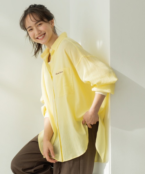 SHOO・LA・RUE(シューラルー)の「お袖リブ楊柳オーバーシャツ(シャツ/ブラウス・レディース・ピンク/ホワイト/サックスブルー/イエロー系その他・00)」の19枚目の写真