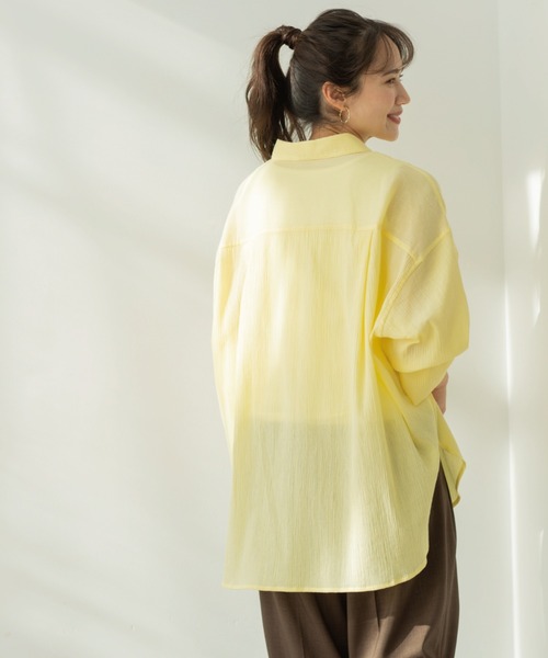 SHOO・LA・RUE(シューラルー)の「お袖リブ楊柳オーバーシャツ(シャツ/ブラウス・レディース・ピンク/ホワイト/サックスブルー/イエロー系その他・00)」の20枚目の写真