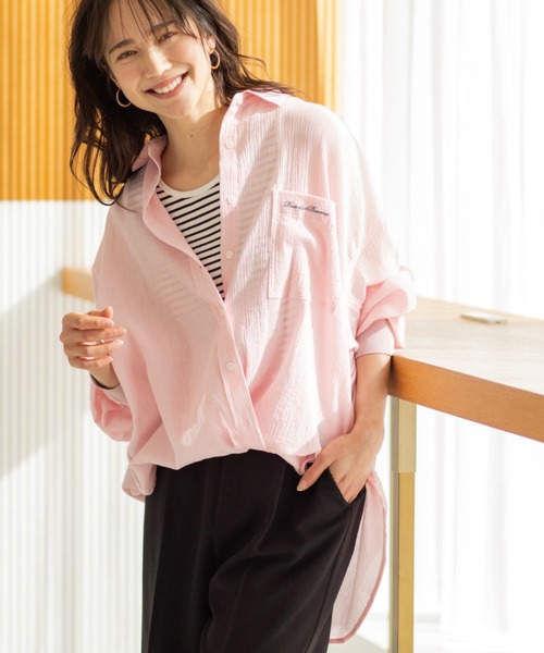 SHOO・LA・RUE(シューラルー)の「お袖リブ楊柳オーバーシャツ(シャツ/ブラウス・レディース・ピンク/ホワイト/サックスブルー/イエロー系その他・00)」の22枚目の写真