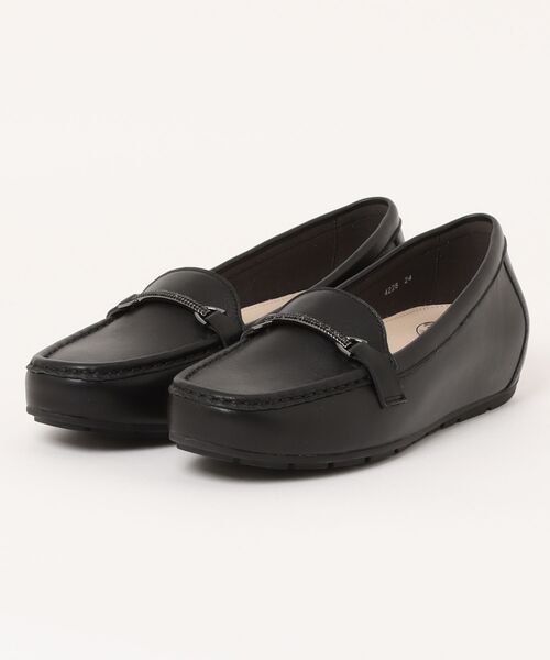 UnReef(アンリーフ)の「インヒールビットモカシン(モカシン/デッキシューズ・レディース・ブラック/ホワイト/プラチナム・23.0cm/23.5cm/24.0cm/24.5cm/22.5cm)」の1枚目の写真
