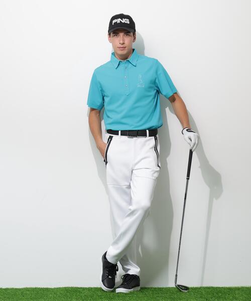 PING(ピン)の「【PING APPAREL】レイブロックMr.PING半袖ポロシャツ <GOLD> (MENS)(ポロシャツ・メンズ・ホワイト/ブルー系その他/ブラック・S/LL/L/LL1/M)」の9枚目の写真