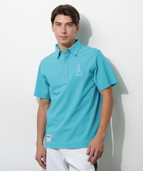 PING(ピン)の「【PING APPAREL】レイブロックMr.PING半袖ポロシャツ <GOLD> (MENS)(ポロシャツ・メンズ・ホワイト/ブルー系その他/ブラック・S/LL/L/LL1/M)」の3枚目の写真
