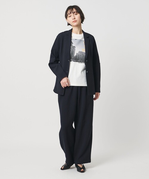 UNITED ARROWS(ユナイテッドアローズ)の「COMFY テーラードジャケット ‐防汚 UVカット ウォッシャブル‐(テーラードジャケット・レディース・ブラック/ネイビー・38/36)」の5枚目の写真