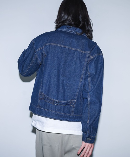 MDR(エムディアール)の「トラッカーデニムジャケット【セットアップ対応】(デニムジャケット・メンズ・アイボリー/ネイビー・M/XL/L)」の11枚目の写真