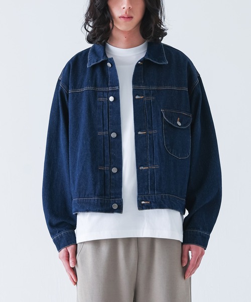 MDR(エムディアール)の「トラッカーデニムジャケット【セットアップ対応】(デニムジャケット・メンズ・アイボリー/ネイビー・M/XL/L)」の16枚目の写真