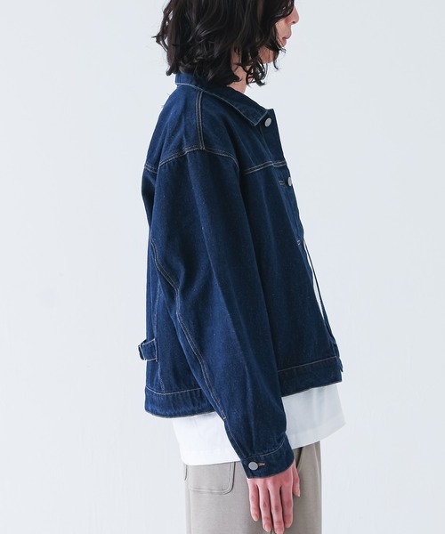 MDR(エムディアール)の「トラッカーデニムジャケット【セットアップ対応】(デニムジャケット・メンズ・アイボリー/ネイビー・M/XL/L)」の17枚目の写真