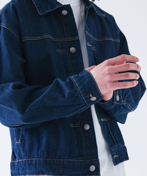 MDR(エムディアール)の「トラッカーデニムジャケット【セットアップ対応】(デニムジャケット・メンズ・アイボリー/ネイビー・M/XL/L)」の19枚目の写真