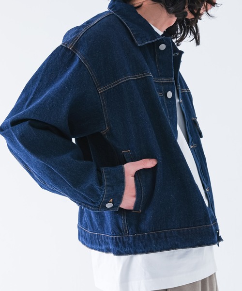 MDR(エムディアール)の「トラッカーデニムジャケット【セットアップ対応】(デニムジャケット・メンズ・アイボリー/ネイビー・M/XL/L)」の22枚目の写真