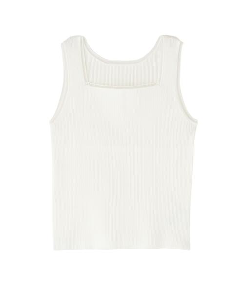 NATURAL BEAUTY BASIC(ナチュラルビューティーベーシック)の「◇前後2wayニットタンク(タンクトップ・レディース・オフホワイト/ブラウン/ブラック・FREE)」の8枚目の写真