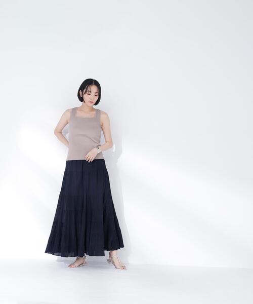 NATURAL BEAUTY BASIC(ナチュラルビューティーベーシック)の「◇前後2wayニットタンク(タンクトップ・レディース・オフホワイト/ブラウン/ブラック・FREE)」の20枚目の写真