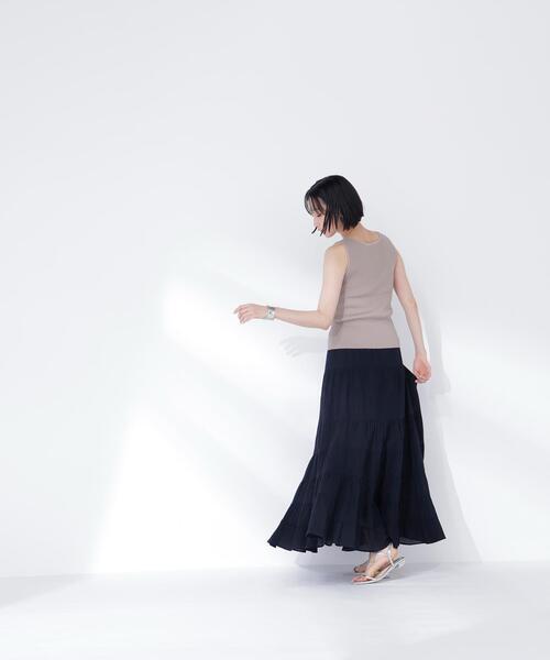NATURAL BEAUTY BASIC(ナチュラルビューティーベーシック)の「◇前後2wayニットタンク(タンクトップ・レディース・オフホワイト/ブラウン/ブラック・FREE)」の19枚目の写真